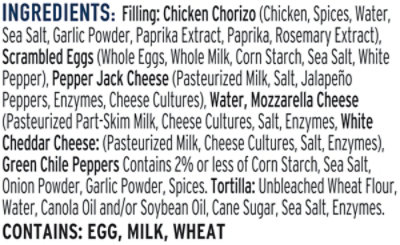 Reds Burrito Chicken Chorizo Egg & Three Cheese - 5 Oz - Image 6
