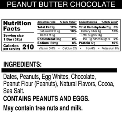 RXBAR Protein Bar 12g Protein Peanut Butter Chocolate - 1.83 Oz - Image 2