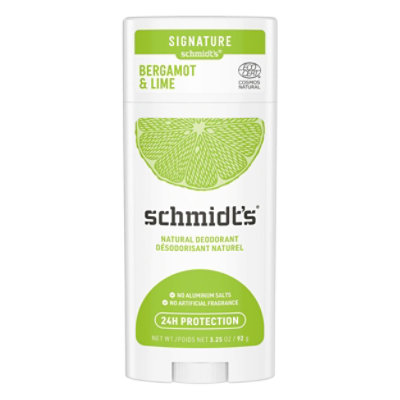 Schmidts Deodorant Bergamot + Lime - 3.25 Oz