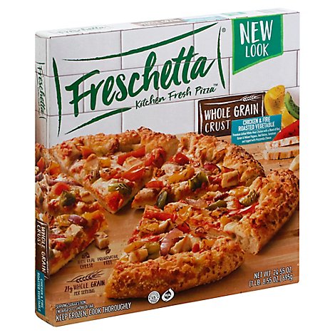 Freschetta Pizza Whole Grain Chicken & Fire Roasted Vegetable Frozen - 24.55 Oz