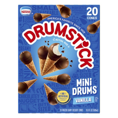 Nestle Drumstick Mini Drums Frozen Sundae Cones Vanilla - 20ct : Target