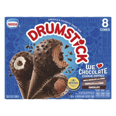 Nestle Drumstick Ice Cream We Love Chocolate Variety Pack -  8 Count - Image 1