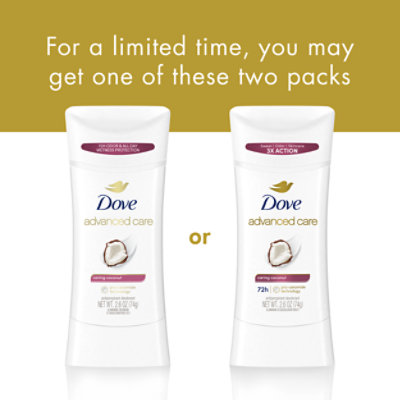 Dove Advanced Care Antiperspirant Deodorant Stick Caring Coconut - 2.6 Oz - Image 5