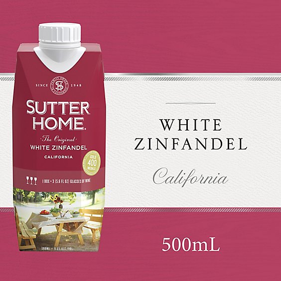 Sutter Home White Zinfandel Wine Tetra Pack - 500 Ml