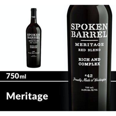 Spoken Barrel Meritage Red Wine - 750 Ml