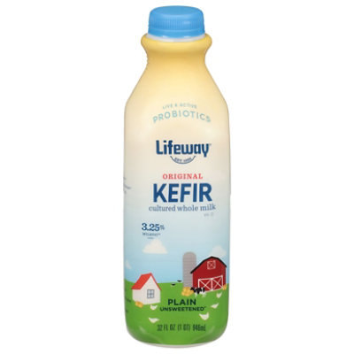 Lifeway Kefir Drink Cultured Milk Smoothie Probiotic Lowfat Plain Unsweetened - 8 Fl. Oz. - Image 2