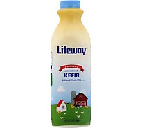Lifeway Kefir Drink Cultured Milk Smoothie Probiotic Lowfat Plain Unsweetened - 8 Fl. Oz.