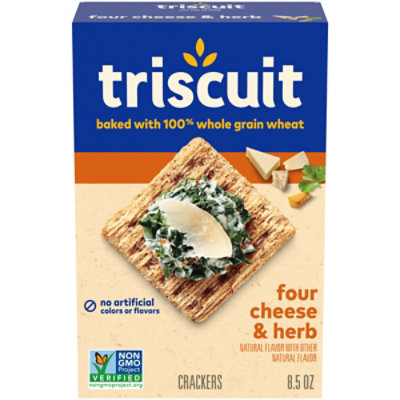 Triscuit Crackers Wheat Whole Grain Four Cheese & Herb - 8.5 Oz