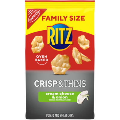 RITZ Crisp & Thin Crackers Cream Cheese & Onion - 10 Oz