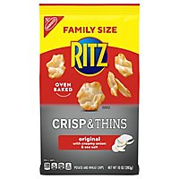 RITZ Crisp And Thins Original With Creamy Onion And Sea Salt Chips Family Size - 10 Oz - Image 1