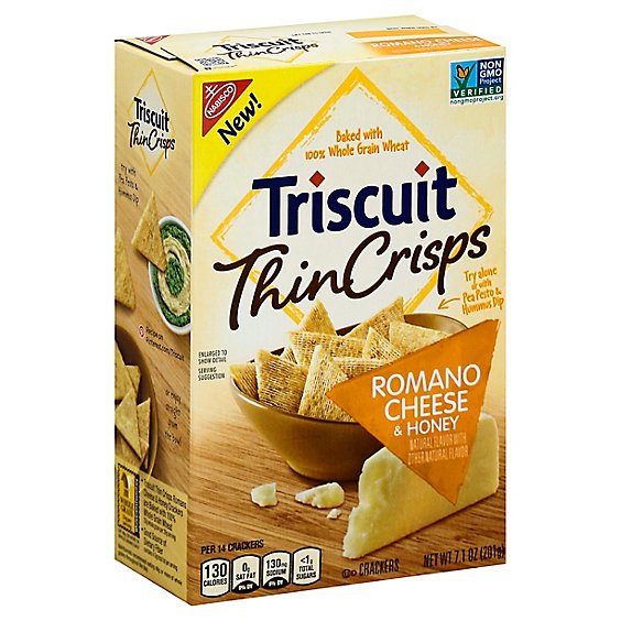 Triscuit Thin Crisp Romano Cheese N Honey - 7.1 Oz