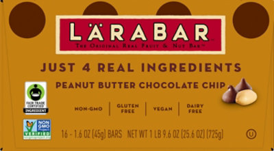 Larabar Fruit & Nut Food Bar Peanut Butter Chocolate Chip - 16-1.6 Oz - Image 5