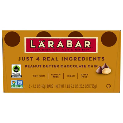 Larabar Fruit & Nut Food Bar Peanut Butter Chocolate Chip - 16-1.6 Oz