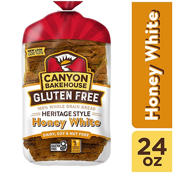 Canyon Bakehouse Hertiage Style Honey White Gluten Free Bread Large-Sliced Frozen - 24 Oz