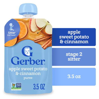 Gerber Natural Apple Sweet Potato with Cinnamon Toddler Food Pouch - 3.5 Oz - Image 1