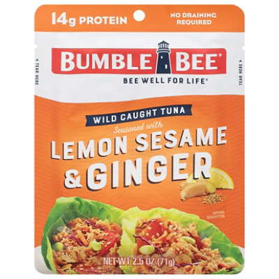 Bumble Bee Tuna Seasoned Lemon Sesame & Ginger - 2.5 Oz - Image 1