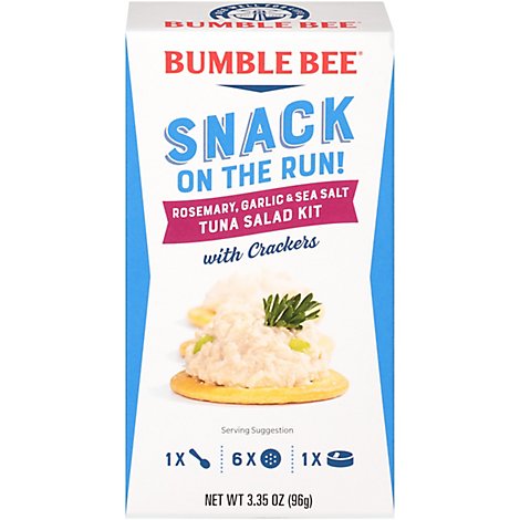 Bumble Bee Snack On The Run with Crackers Tuna Salad Rosemary Garlic & Sea Salt - 3.35 Oz