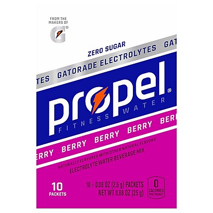 Propel Water Beverage Mix With Electrolytes Berry - 10-0.08 Oz - Image 2