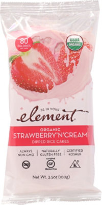 Element Rice Cakes Dipped Organic Strawberry N Cream - 3.5 Oz - Image 2