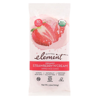 Element Rice Cakes Dipped Organic Strawberry N Cream - 3.5 Oz