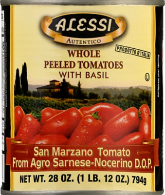 Alessi Whole Peeled Tomatoes - 28 Oz