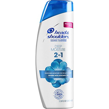 Head & Shoulders Deep Moisture Paraben Free 2in1 Dandruff Shampoo and Conditioner - 12.8 Fl. Oz. - Image 2