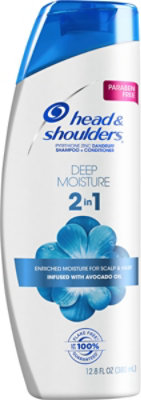 Head & Shoulders Deep Moisture Paraben Free 2in1 Dandruff Shampoo and Conditioner - 12.8 Fl. Oz. - Image 2