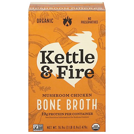 Kettle & Fire Bone Broth Mushroom Chicken - 16.2 Fl. Oz.