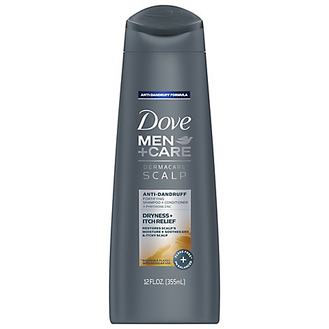 Dove Men+Care Dermacare Scalp Shampoo & Conditioner 2 In 1 Dryness + Itch Relief - 12 Oz