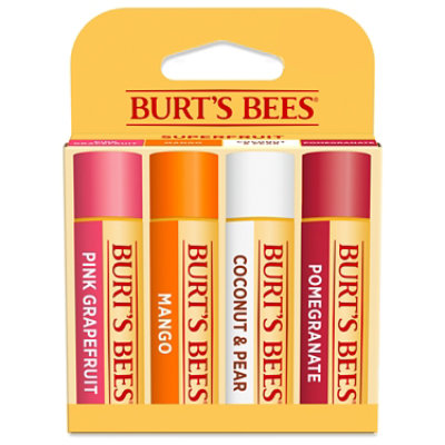 Burt's Bees Superfruit 100% Natural Origin Moisturizing Lip Balm Variety Pack - 4 Count - Image 1