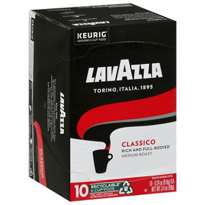 Lavazza Espresso Ground Coffee K-Cup Pods, 0.41 oz, 10 count