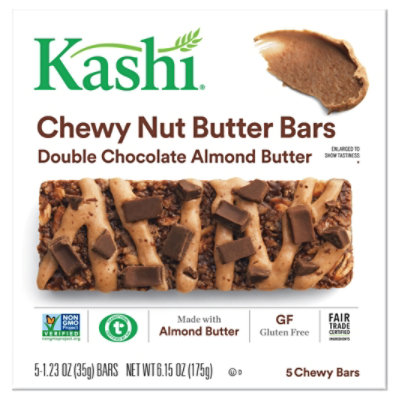 Kashi Chewy Nut Butter Bars Double Chocolate Almond Butter 5 Count - 6.15 Oz - Image 3