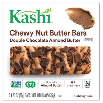 Kashi Chewy Nut Butter Bars Double Chocolate Almond Butter 5 Count - 6.15 Oz