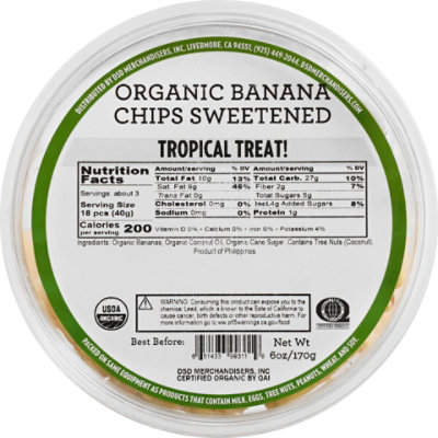 Rivertrail Foods Organic Banana Chips - 6 Oz - Image 2