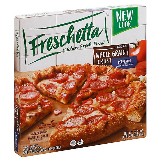 Freschetta Pizza Whole Grain Pepperoni Frozen - 23.71 Oz