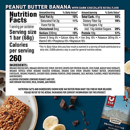 Clif Bar Peanut Butter Banana Drk Choc - 6-2.4 Oz - Image 4