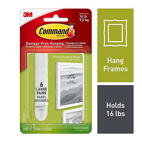 Command Picture Hanging Strips Large - 6 Count