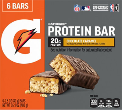 Gatorade Whey Protein Bar Caramel Chocolate Multipack - 6-2.82 Oz - Image 6