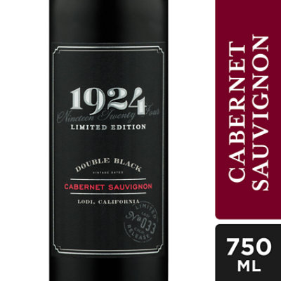 1924 California Double Black Cabernet Sauvignon Red Wine - 750 ml - Image 1