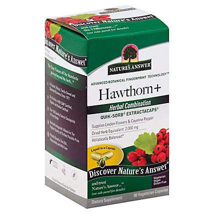 Natures Answer Hawthorn Complete Liquid Capsules - 90 Count - Image 1