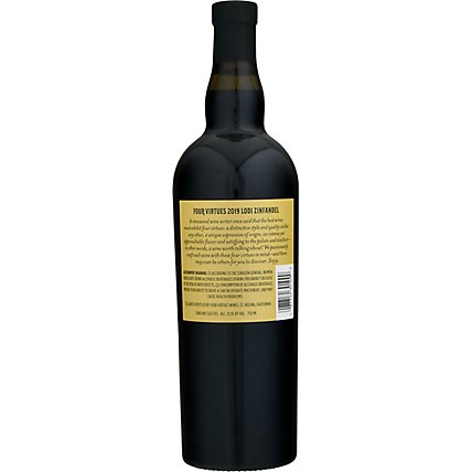 Four Virtues Bourbon Barrell Aged Zinfandel Wine - 750 Ml - Image 4