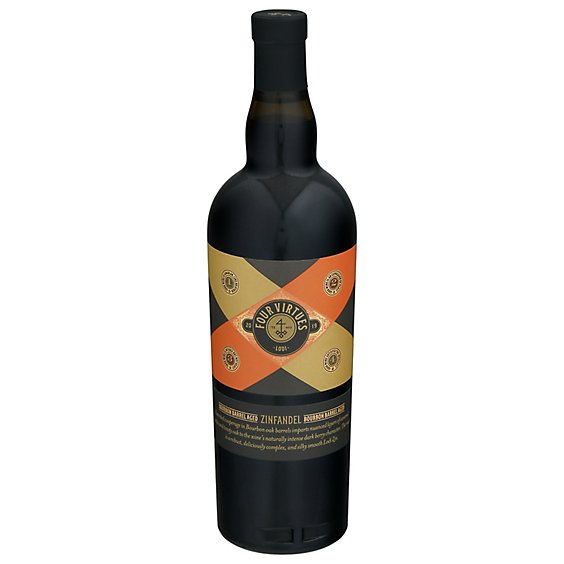 Four Virtues Bourbon Barrell Aged Zinfandel Wine - 750 Ml