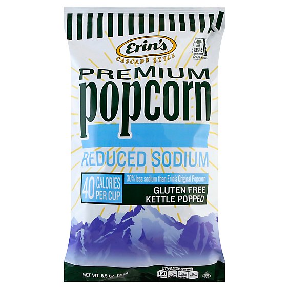 Erins Premium Reduced Sodium Popcorn - 5.5 Oz