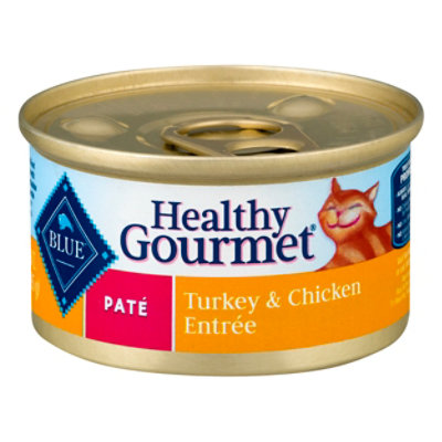 Blue Healthy Gourmet Cat Food Pate Turkey & Chicken Entree Can - 3 Oz ...