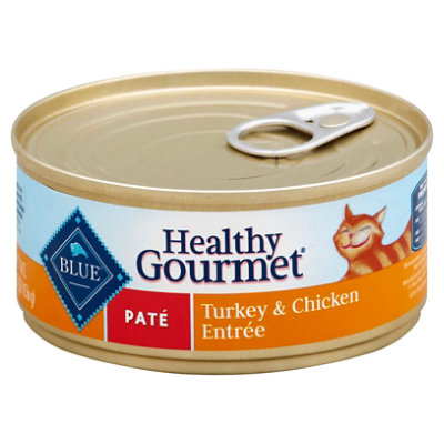 Blue Healthy Gourmet Cat Food Pate Turkey & Chicken Entree Can - 5.5 Oz - Image 1