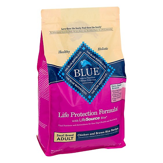 Blue Life Protection Formula Natural Chicken and Brown Rice Adult Small Breed Dry Dog Food - 6 Lb