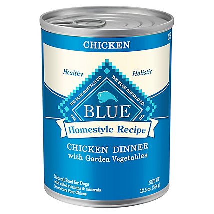 Blue Dog Food Homestyle Recipe Dinner Chicken With Garden Vegetables Can - 12.5 Oz - Image 3