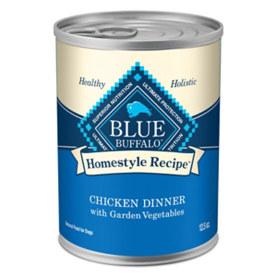 Blue Dog Food Homestyle Recipe Dinner Chicken With Garden Vegetables Can - 12.5 Oz - Image 1