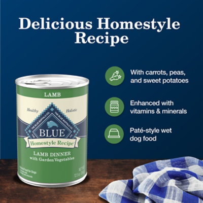 Blue Buffalo Homestyle Recipe Adult Wet Dog Food Lamb Dinner With Garden Vegetables - 12.5 Oz - Image 2