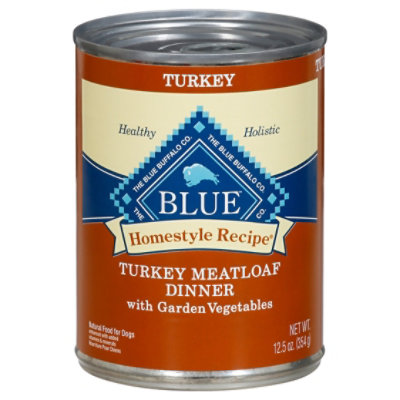 Blue Dog Food Homestyle Recipe Dinner Turkey Meatloaf With Garden Vegetables Can - 12.5 Oz - Image 3